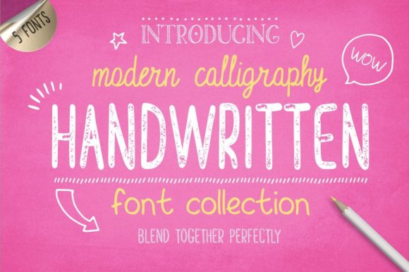 Handwritten Font Collection for Elegant Design