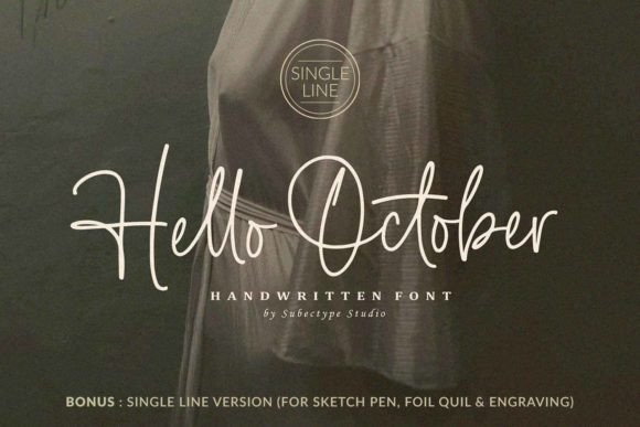 Hello October Font: Romantic Script for Crafters