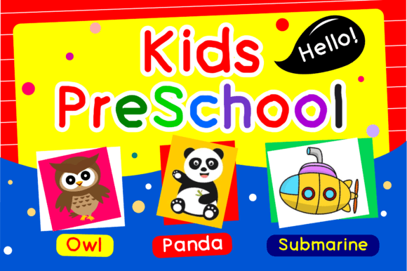 Kids Preschool Font for Creative Projects