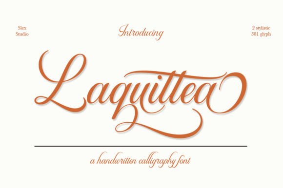 Laquittea: A Elegant Script Font