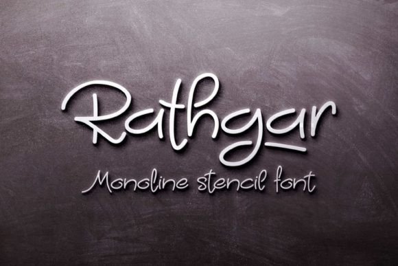 Rathgar Stencil: A Handwritten Font for Crafters