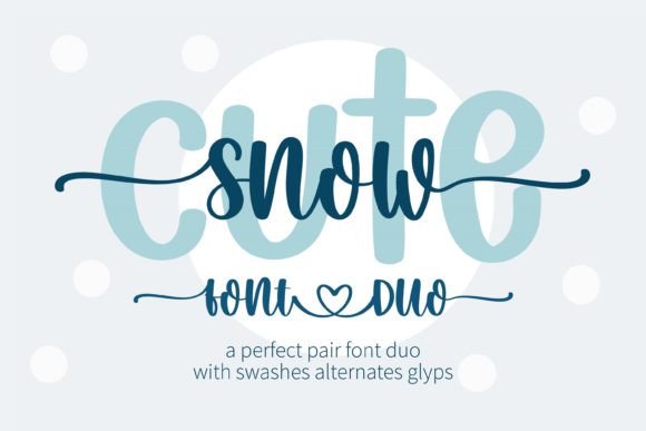 Snow Cute Duo Font for Web Design