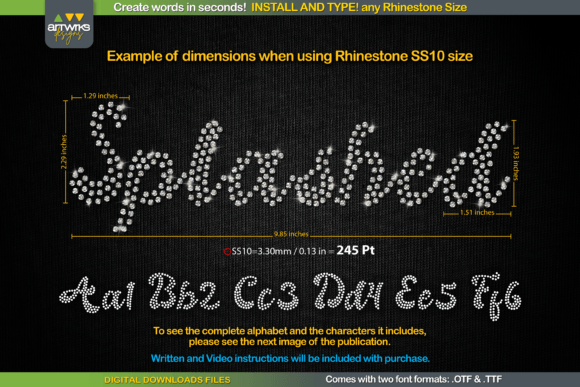 Splashed: A Rhinestone Script Font